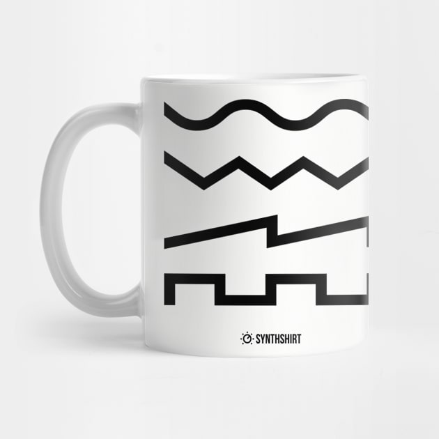 Waveforms 2 Black by Synthshirt